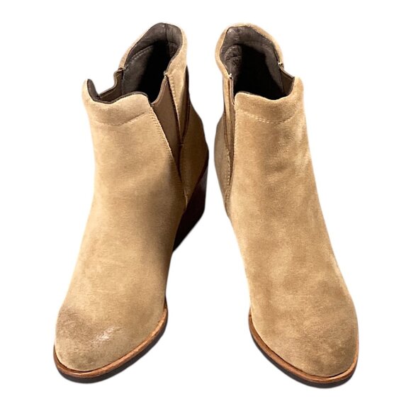 Sorel Boots Womens 7.5 Tan Nubuck Wedge Chelsea Ankle Booties After Hours Chic - Picture 11 of 15